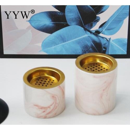 Pink Marble Pattern Ceramic Incense Burner Simple And Fashionable Middle Eastern Arab Desktop Incense Burner For Home Or Office