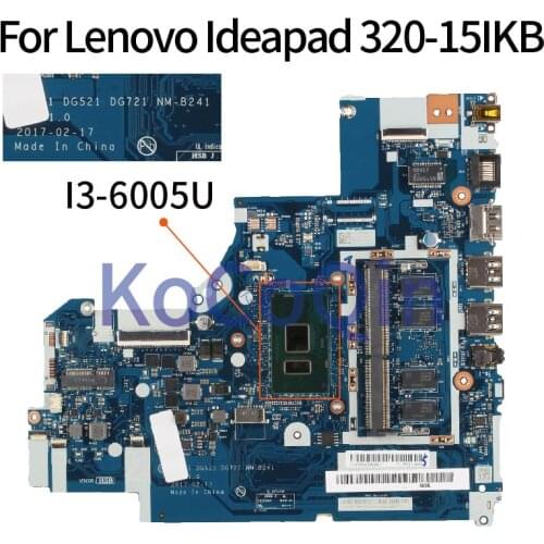 KoCoQin Laptop motherboard For Lenovo Ideapad 320-15IKB I3-6006U Mainboard NM-B241 with 4GB RAM DDR4