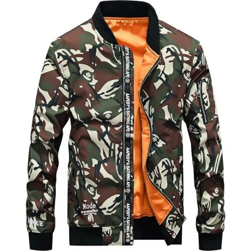 Camouflage Bomber Jacket Men New New Military Jacket Baseball Collar Coat Men Veste Homme Fashion Streetwear Mens Jackets