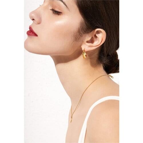 Brass With 18K Gold Small Size Geo Dropping Earrings Punk Party Gown Runway Rare Korean Japan Boho Hiphop