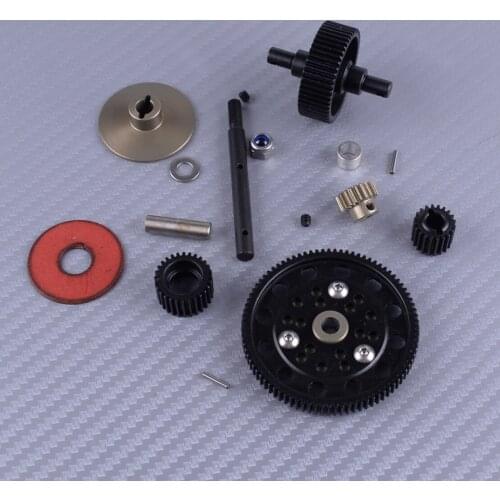 LETAOSK Metal Spur Gear 87 Tooth Heavy Duty Steel Metal Transfer Transmission Gear Set fit for 1/10 RC Axial SCX10 Gearbox