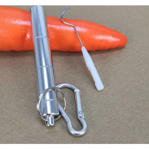 Tooth pick box Metal Toothpick Stainless Steel Tooth Pick Hook Hook Portable Key Ring Aluminum Alloy Toothpick Toothpick Box