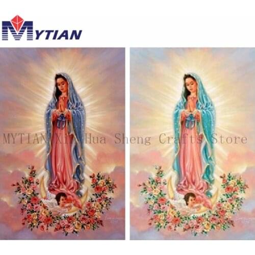 MYTIAN Diamond Painting Wall Arts Religion Painting Our Lady of Guadalupe 5D Diy Diamond Embroidery Handmadicrafts Home Decor