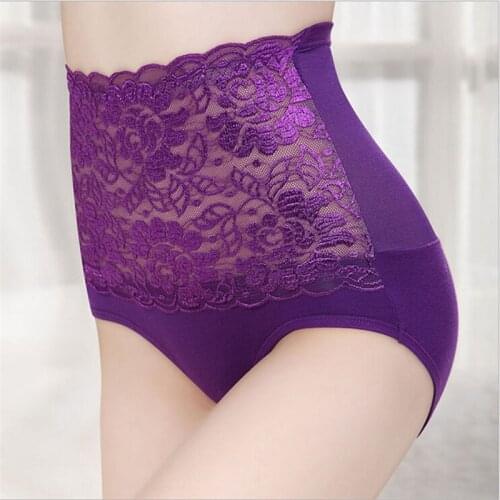 2019 New Low Price Sexy Lace Women Panties Cotton Women Briefs High Waist Slimming Lady Briefs Lace Underwear for Women