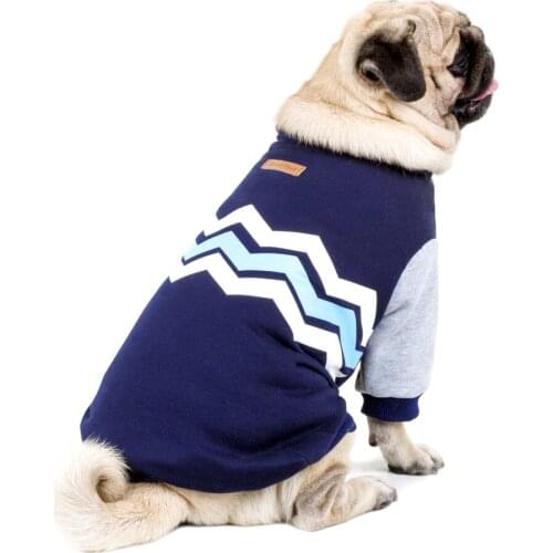 Pet Dog Clothes Soft Wave Patten Design Warm Hoodie Dog Coat Jacket Puppy Clothes for Dog Small to Large Supplies