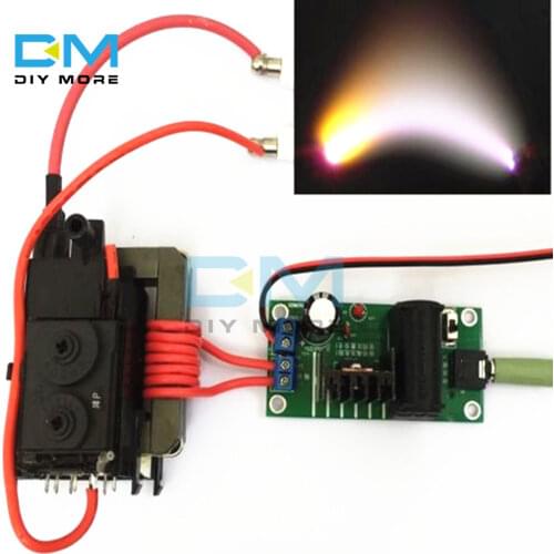 One Set Diy Kit ZVS Tesla Coil Module Booster High Voltage Generator Plasma Music Temperature Arc Speaker Borad DC 12V 5A 60w