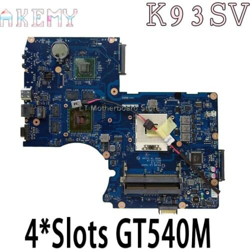 PBL80 LA-7441P K93SV GT540M 1GB Mainboard For Asus LA-7441P K93SV K93SM K93S K93 X93S X93SV Laptop Motherboard Test 100% OK