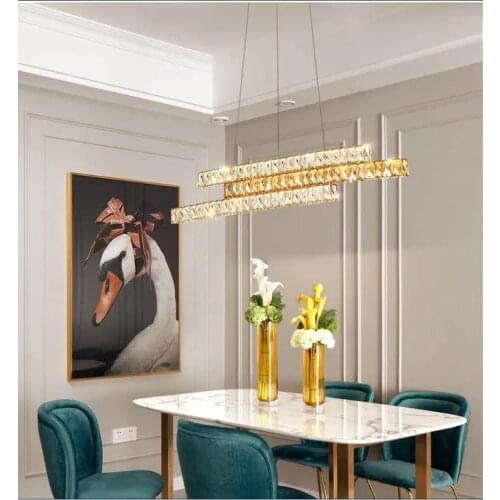 Restaurant crystal long chandelier studio study bar post-modern villa model room simple chandelier