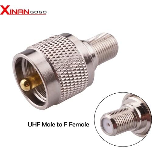 RF Adapter UHF Male to F Female British F Master to UHF PL259 Coaxail Connector