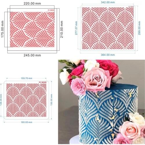 Wheat Printing Template Mold DIY Baking Cake Flower Stencil Icing Sieve Border Mould Drawing Mold Cake Decorating Tool Bakeware
