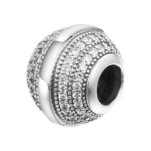 2021 Silver kralen voor sieraden maken Signature Pave & Logo Charm Fits 925 Silver Original Charms Bracelets For Woman DIY