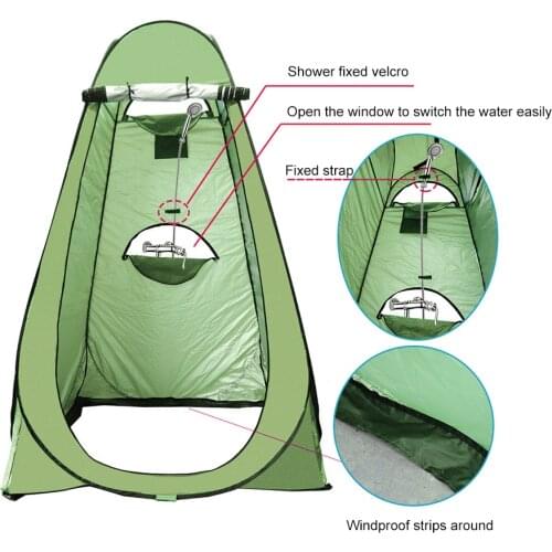 Portable Privacy Tent Pop Up Shower Changing Room Tent Camp Toilet Waterproof Rain Shelter Foldable with Carrying Bag