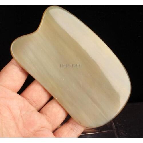 Natural Yak Horn Guasha Board Gouache Scraper For Back Body Acupuntura Therapy Spa Face Massager Gua Sha Massage Tool