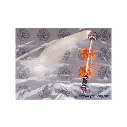 [yiwutang] tai chi horsetail whisk, artificial horsetail, 75cm vine handle