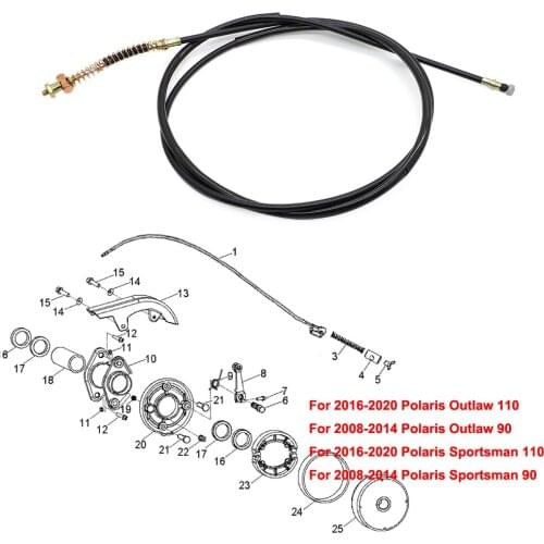 Rear Brake Cable For Polaris Outlaw Sportsman 90 110 0CC 110CC ATV QUAD Replace 0454015