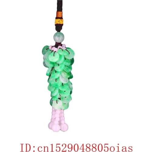 Green Natural Jade Pendant Charm Jewelry Amulet Gifts Car decoration Fashion