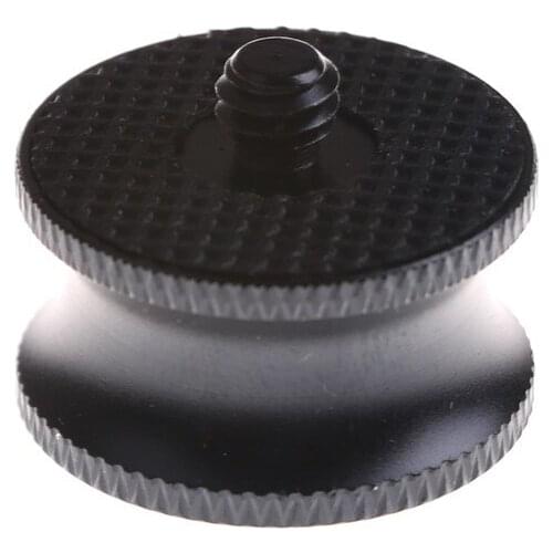 1PC 1/4" Male Screw To 3/8" Female Adapter Plate Converter For Tripod Monopod Camera Aluminium Alloy Rubber Gasket Included Base