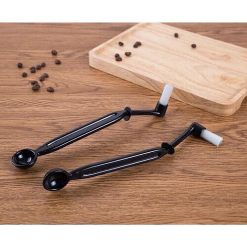 1pc Barista Espresso Coffee Machine Group Head Cleaning Brush with Measure Scoop
