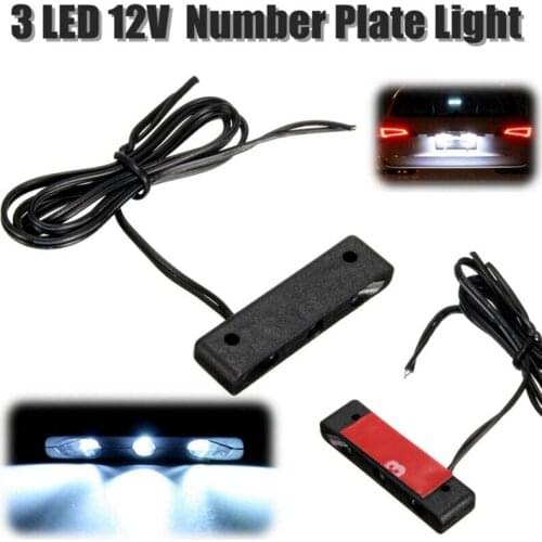 1PC Universal Motorcycle LED Number License Plate Rear Light White Motorbike Scooter DC12V Lamp
