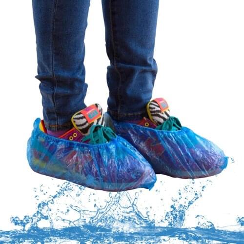 100cs Shoes Cover Case Disposable Plastic Anti Droplet Dust Rain Shoe Covers Disposable Waterproof Shoe Cover