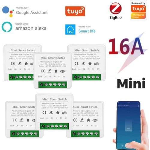 NEW Tuya Smart Switch Zigbee 3.0 10A Diy Switch Module APP Control Work With Various Zigbee 3 Gateway Smart Life ewelink Alexa