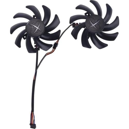 2pcs 85mm 480/470 Graphics 4Pin 0.35A VGA Cooler Fan for XFX R9 390/390X 8G RX48 K3KE