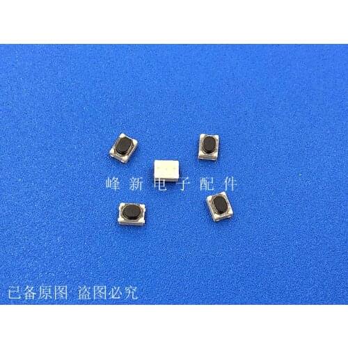 30pcs Free freight 3 * 4 * 2.5 MM patch 4 feet touch black button button micro switches