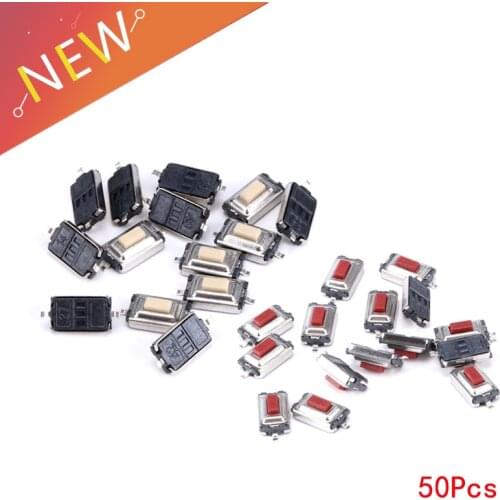50Pcs 3*6*2.5mm 3*6*2.5H 3x6x2.5mm SMD White Push Button Switch Microswitch Tact Switch High Quality