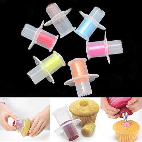 6*6*6.5cm Silicone Mold Cupcake Corer Plunger Circle Cutter Core Remover Muffin Cake Decorating Tools Baking Pastry Accessories