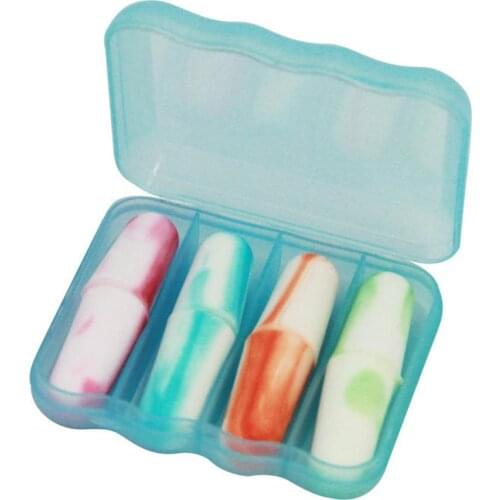 8 Pcs Comfort Soft Foam Ear Plugs Tapered Travel Sleep Noise Reduction Prevention Earplugs Hear Protect Ear Protection Random