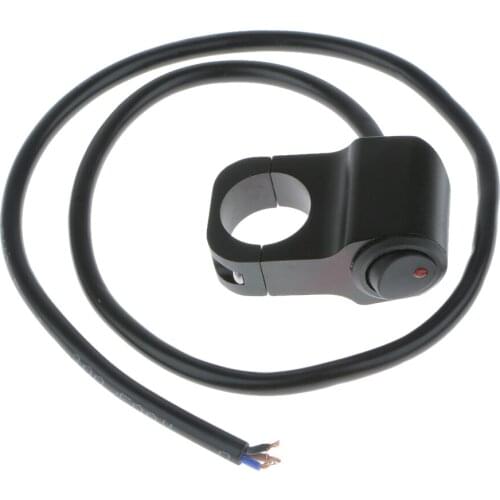 Aluminum Motorcycle ATV Handlebar Indicator Light Switch ON/OFF Button Black