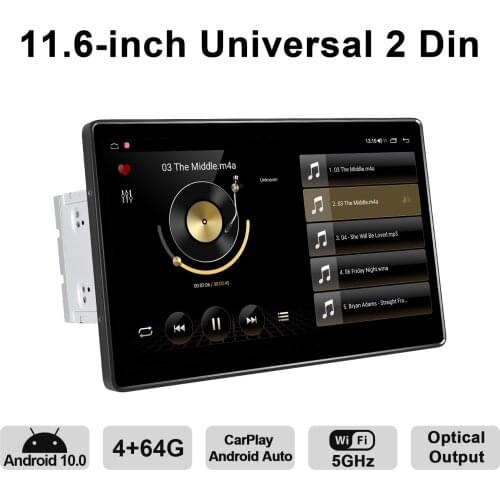 11.6" Android 10 Car Radio Stereo 2 din Autoradio HD 1920*1080 Head Unit Multimedia Carplay Android Auto Car Navigation System