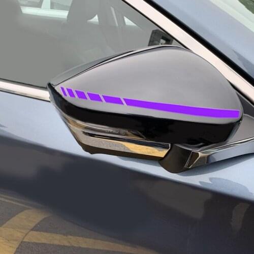 Car Sticker Rearview Mirror Side Decal Stripe Vinyl Truck Vehicle Body Accessories Black/Sliver