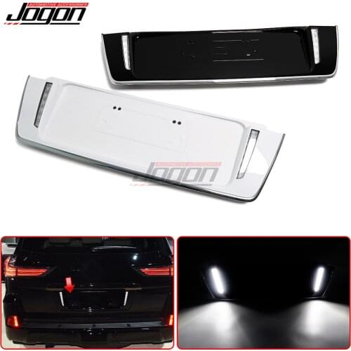 Car Accessories Rear License Pannel Plate With LED Backup Light Lamp For Lexus LX570 SUPER SPORT 2016 2017 2018 2019 2020 2021