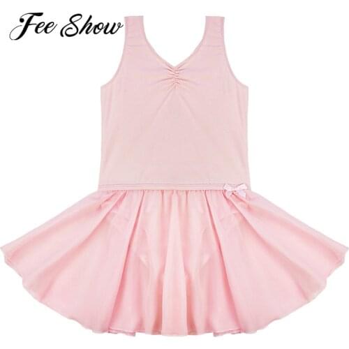 Girls Ballet Dress Dance Gymnastics Leotard Sleeveless Performance Bodysuit Professional Ballet Dress Girls Collant Dance Wear