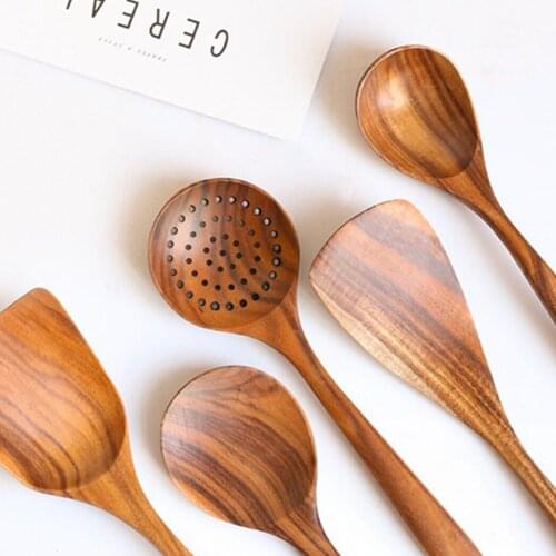 Wood Kitchenware Household Tableware Spatula Flat shovel Colander Rice Spoon Stirring Spoon Multi Style Kitchen Special Tools