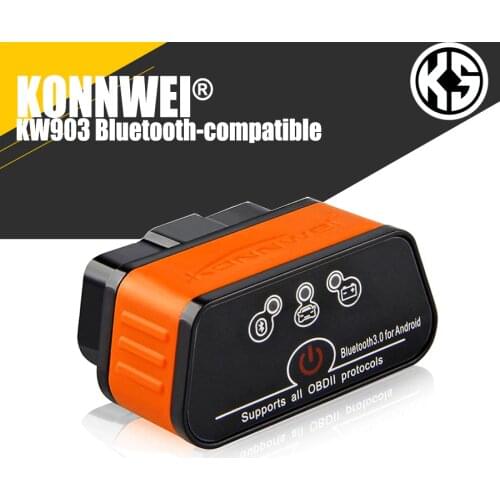 ELM327 OBD2 Car Scanner KW903 Icar2 KONNWEI Bluetooth-compatible ELM 327 V 1.5 Car Diagnostic Tool OBD 2 Auto Scanner V1.5