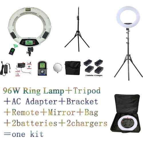 Yidoblo FE-480II Bio-color Ring Lamp 480 LED Lamp Photography Beauty salon nail Makeup selfie Lighting + stand+bag + battery