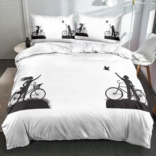 3D Beddings Duvet Cover Sets Comforter Covers Set Pillowcases King Queen Full Twin Size White Custom Desgin Valentine Bedclothes