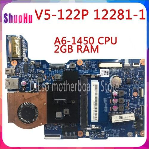 KEFU V5-122 ACER V5-122P Laptop Motherboard 12281-1 with A6-1450 CPU 2GB DDR3 Aspire AMD Test Integrated 90 Days HM67