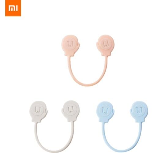 3Pcs/lot xiaomi Youpin Multi-function Magnetic Storage Strap Cable Simple Silicone for Cable Food Smart Home Storage Strap