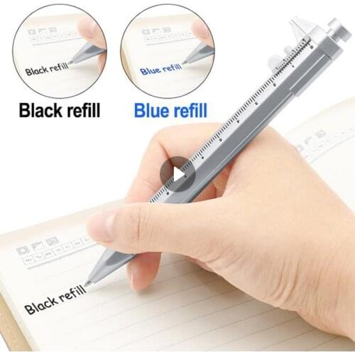 1pc Multifunction Two-color Caliper Pen Marker Pen ABS Tool Vernier 0-100MM Creativity Stationery Gauging Measuring Tools
