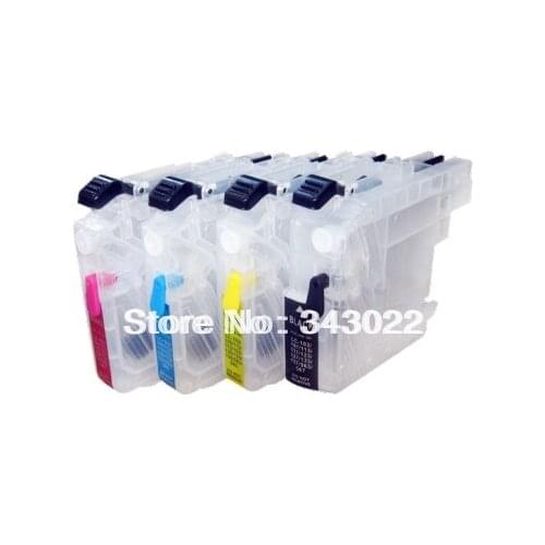 Refillable Ink cartridges for Brother DCP-J152W DCP-J752DW MFC-J245 MFC-J470DW MFC-650DW MFC-J870DW