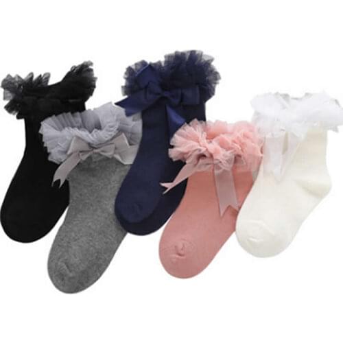 2019 fashion creative socks Comfortable princess socks girls combed cotton Infan Ruffle ruffle edging short ankle socks Princess