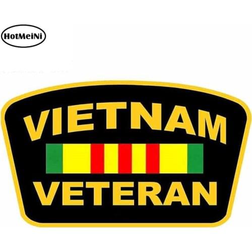 HotMeiNi 13cm x 7.5cm For Vietnam Veteran Ribbon Motorcycle Car Bumper Window Stickers Car Stickers And Decals Vinyl Material