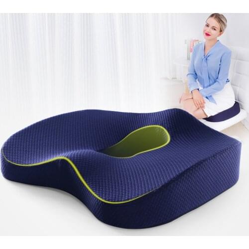 Non-Slip Orthopedic Memory Foam Seat Cushion for Office Chair Car Wheelchair Back Support Sciatica Coccyx Tailbone Pain Relief