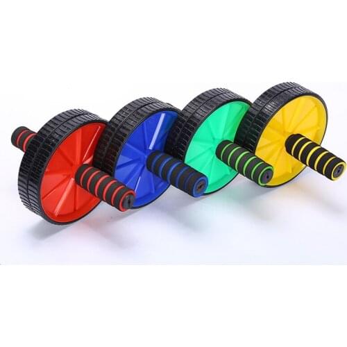 New Double-wheel Abdominal Wheel Exercises Abdominal Muscles and Latissimus Dorsi Fitness Equipment Push-up Combined Equipment