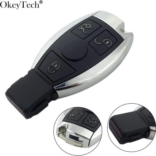 Okeyetch 3 Buttons Smart Car Key Shell Remote Key Fob Case For Mercedes Benz C E Class 2010 2011 2012 2013 2014