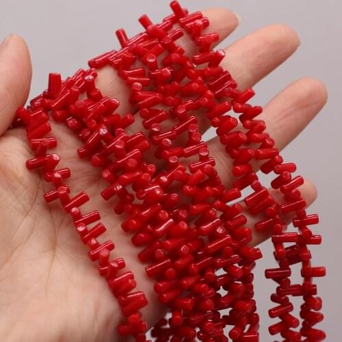 Wholesale Red Crushed Stone Natural Coral Spacer Beads Loose Beads for Jewelry Making DIY Necklace Bracelet Earring Accessories