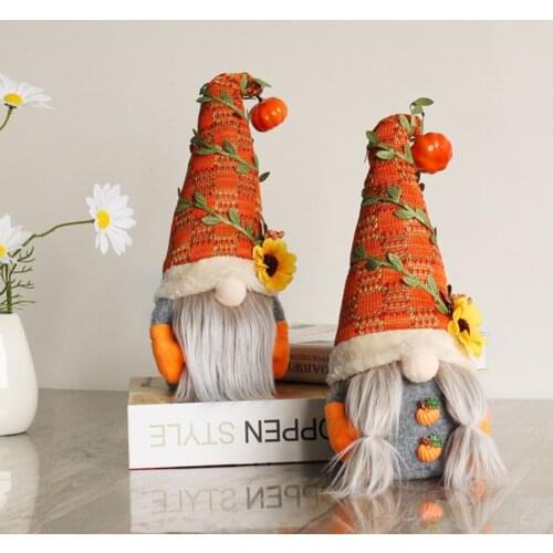 Autumn Gnome Fall Gnome Pumpkin Sunflower Swedish Dwarf Thanksgiving Day Gift Crafts Christmas Decor Fall Desktop Ornaments
